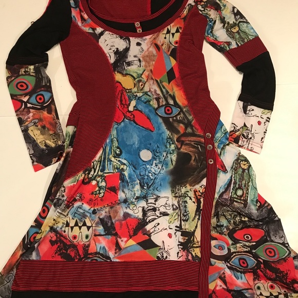 lv collection Dresses & Skirts - LV Collection Sz Small Wearable Art Tunic Dress